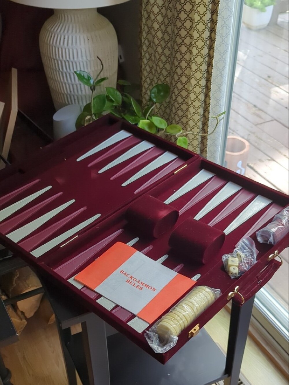 Burgundy Vintage-Style Carry Case - Home Accents